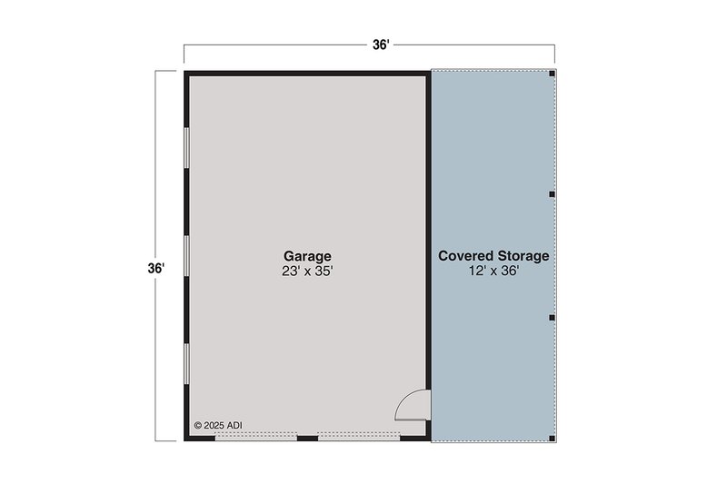 Home Plan - Floor Plan - Main Floor for Ranch House Plan #124-1423, 0 bath
