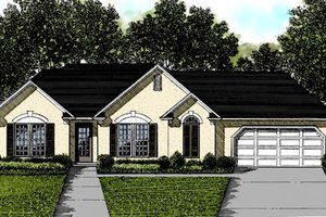 Architectural House Design - Exterior - Front Elevation for European House Plan #56-113 - 3 bed, 2 bath