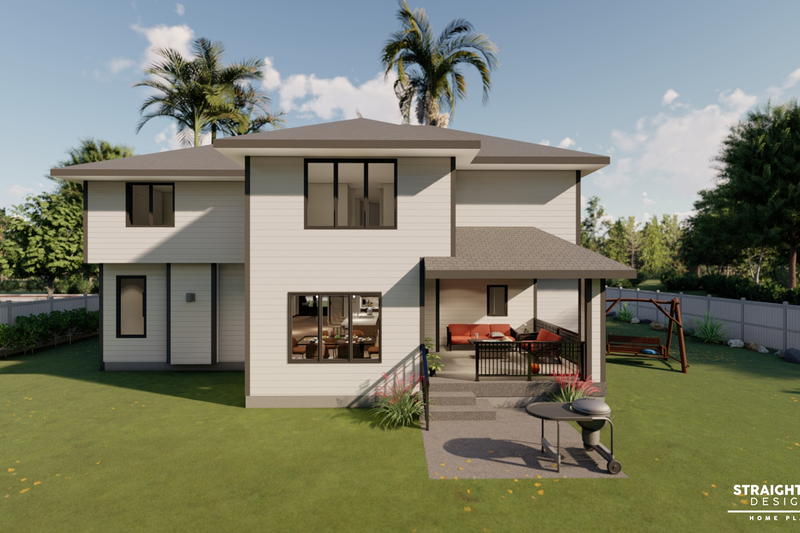 Architectural House Design - Exterior - Rear Elevation for Craftsman House Plan #1122-15 - 4 bed, 4 bath