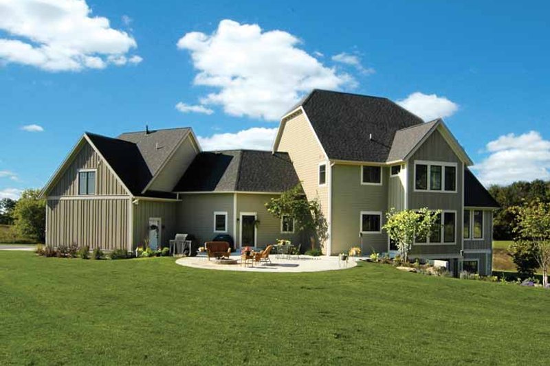Home Plan - Exterior - Rear Elevation for European House Plan #928-102 - 3 bed, 2.5 bath