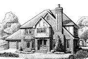 European Style House Plan - 4 Beds 2.5 Baths 2572 Sq/Ft Plan #410-205 