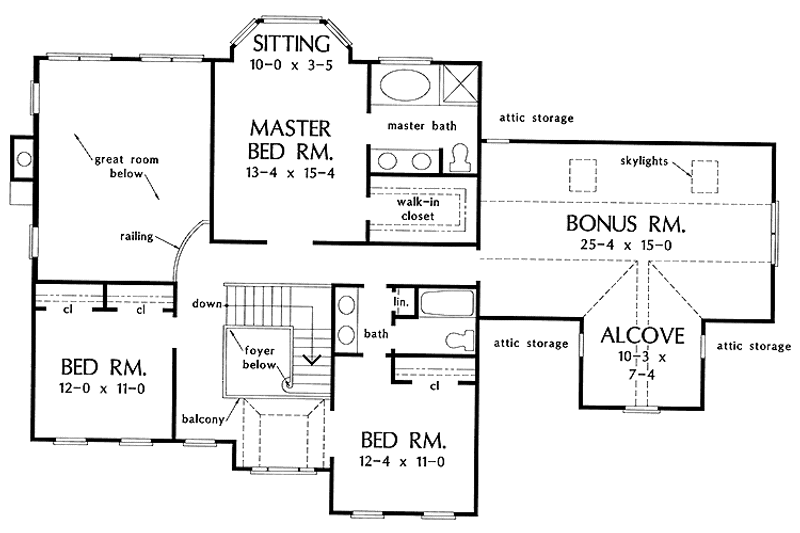 Dream House Plan - Floor Plan - Upper Floor for Country House Plan #929-233 - 3 bed, 2.5 bath