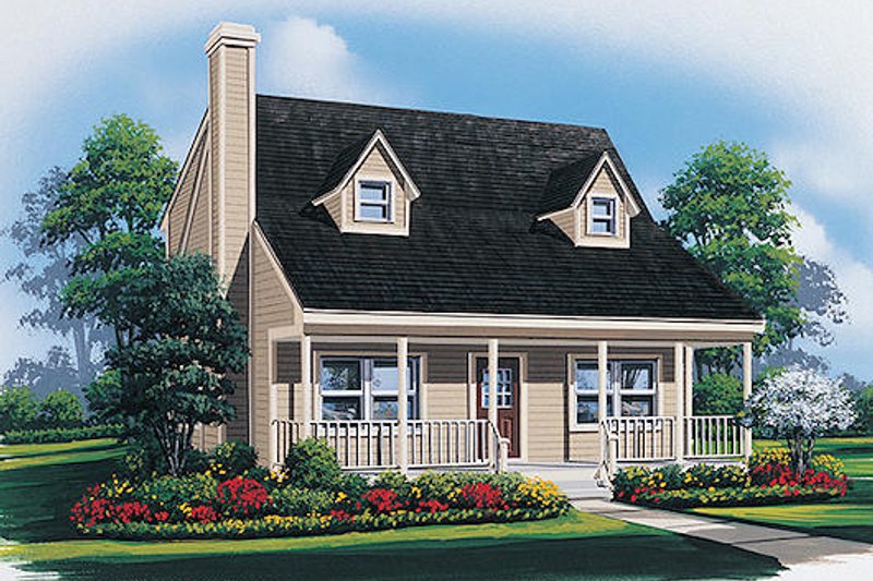 Traditional Style House Plan - 2 Beds 2 Baths 1200 Sq/Ft Plan #57-435