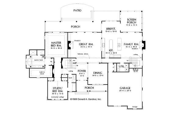 Floor Plan - Main Floor for Country House Plan #929-434 - 5 bed, 4 bath