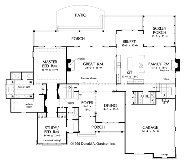 Dream House Plan - Country Floor Plan - Main Floor Plan #929-434