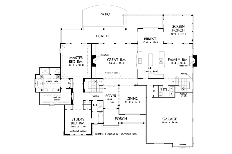 Home Plan - Floor Plan - Main Floor for Country House Plan #929-434 - 5 bed, 4 bath