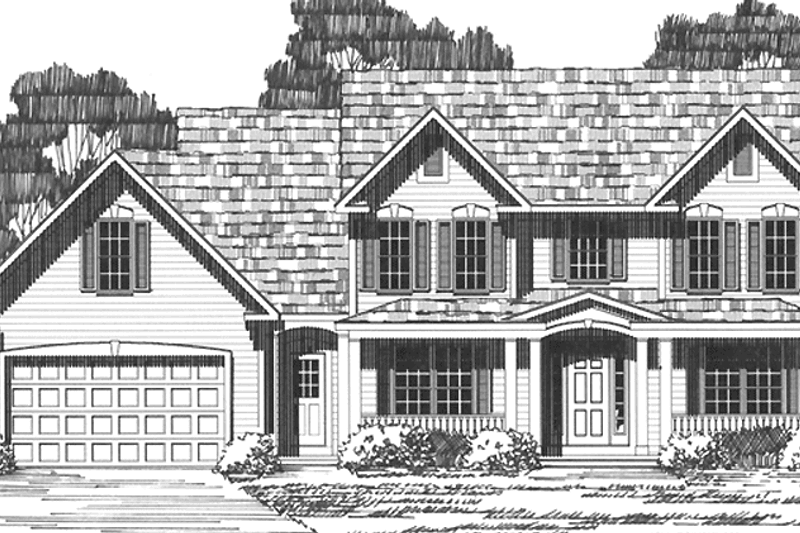 Architectural House Design - Country Exterior - Front Elevation Plan #1001-31