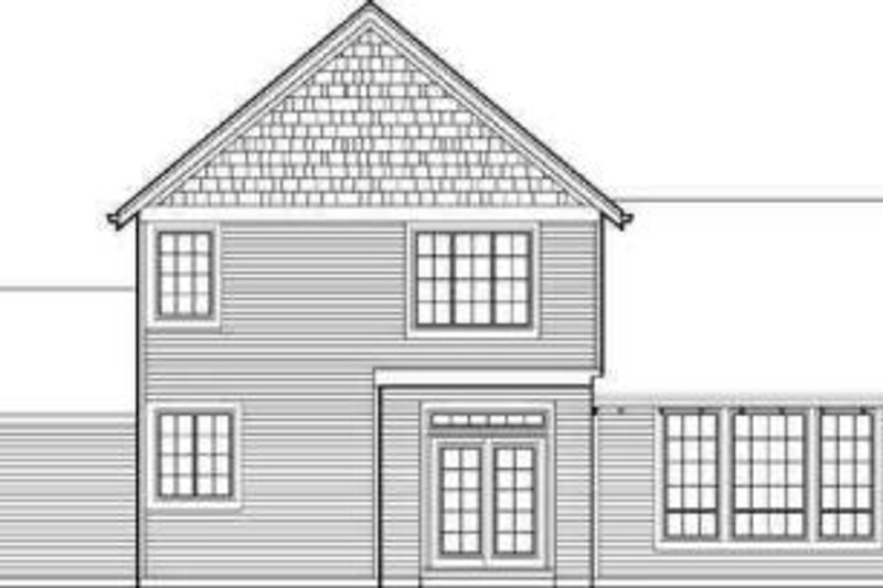 Home Plan - Exterior - Rear Elevation 1 for Craftsman House Plan #48-111 - 4 bed, 2.5 bath