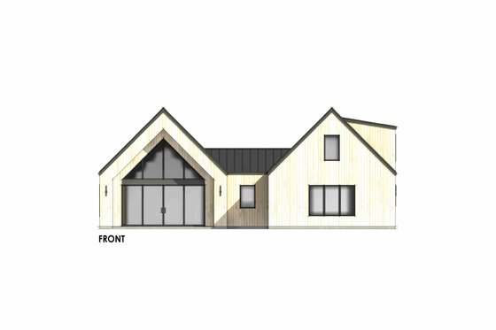 Exterior - Front Elevation 8 for Modern House Plan #1096-196 - 3 bed, 2.5 bath