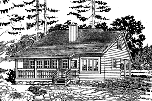 Dream House Plan - Exterior - Front Elevation for Country House Plan #47-917 - 3 bed, 1 bath