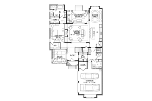 Floor Plan - Main Floor for Country House Plan #1054-10 - 3 bed, 3.5 bath