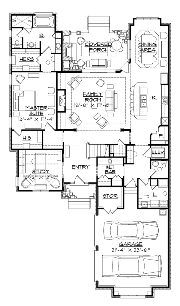 Home Plan - Country Floor Plan - Main Floor Plan #1054-10