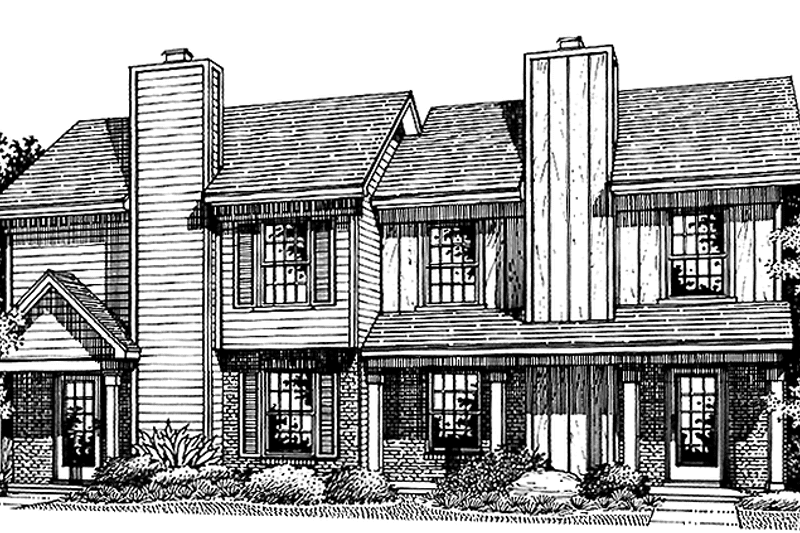 Dream House Plan - Exterior - Front Elevation 3 for Traditional House Plan #45-396 - 4 bed, 2 bath
