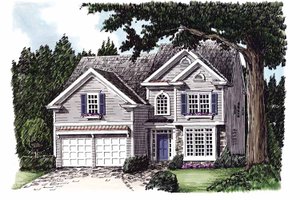 Colonial Exterior - Front Elevation Plan #927-628