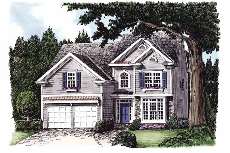 Architectural House Design - Colonial Exterior - Front Elevation Plan #927-628