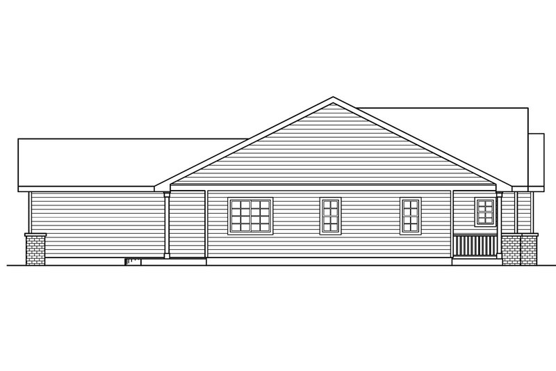 Home Plan - Exterior - Other Elevation 1 for Farmhouse House Plan #124-697 - 3 bed, 2 bath
