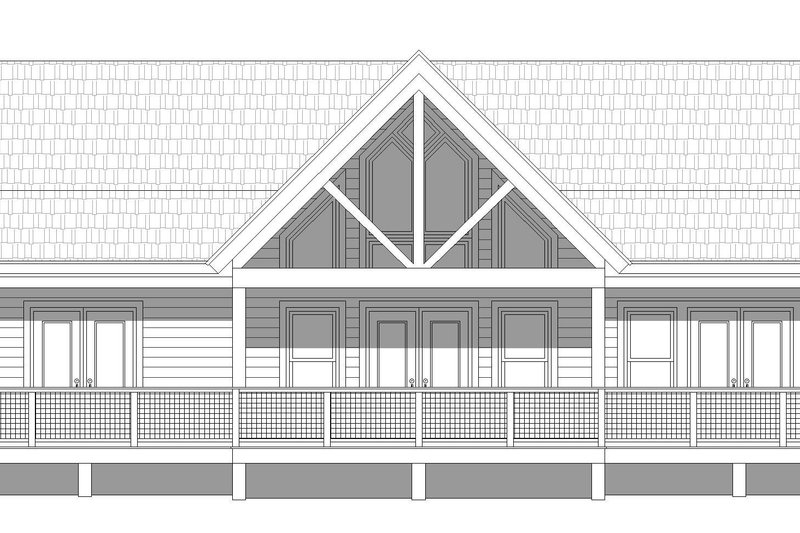 Home Plan - Exterior - Rear Elevation for Traditional House Plan #932-489 - 2 bed, 2 bath