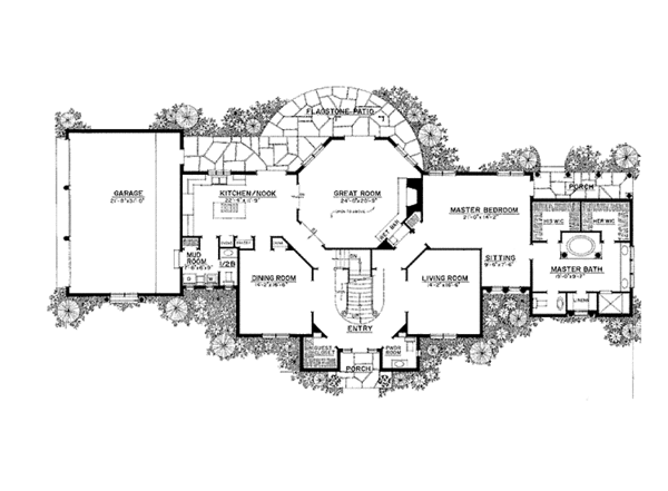 Architectural House Design - European Floor Plan - Main Floor Plan #1016-96
