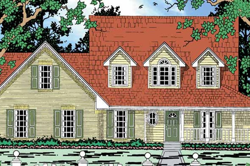 Architectural House Design - Country Exterior - Front Elevation Plan #42-685