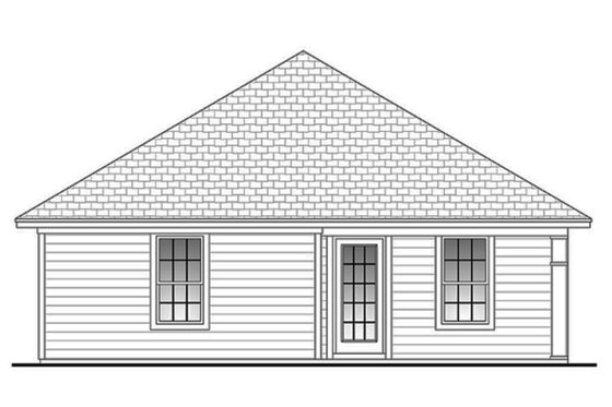 Exterior - Rear Elevation for Traditional House Plan #430-38 - 3 bed, 2 bath