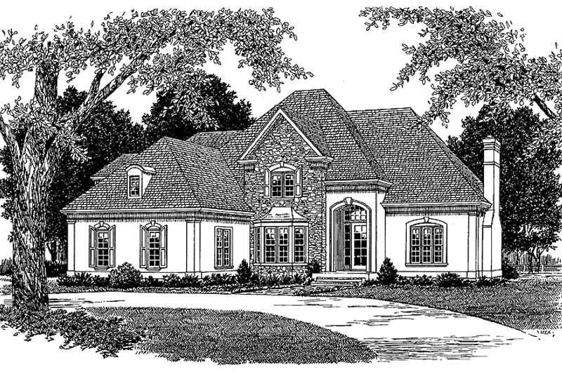 Architectural House Design - Country Exterior - Front Elevation Plan #453-125