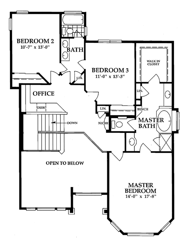 House Plan Design - Contemporary Floor Plan - Upper Floor Plan #942-2