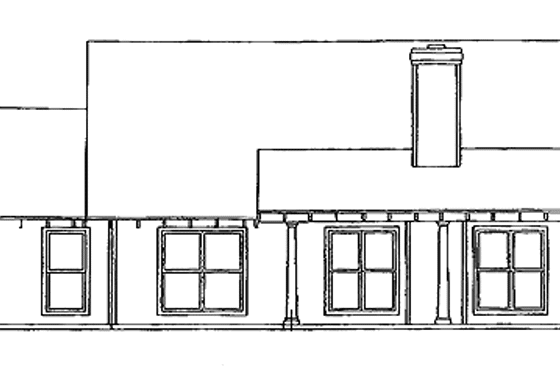 Exterior - Rear Elevation for Craftsman House Plan #472-50 - 4 bed, 3 bath