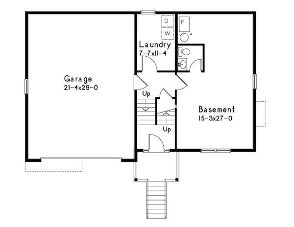 Home Plan - Traditional Floor Plan - Lower Floor Plan #22-628
