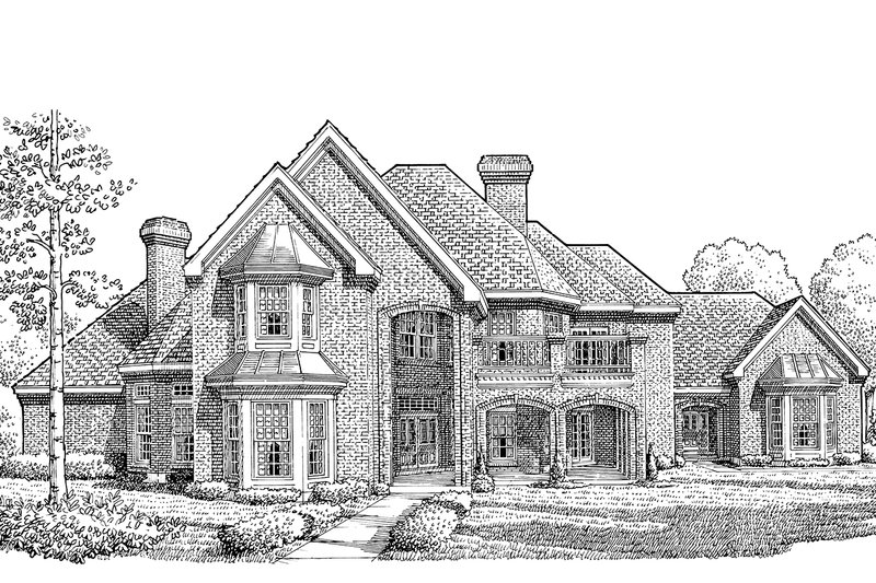 Architectural House Design - European Exterior - Front Elevation Plan #410-129