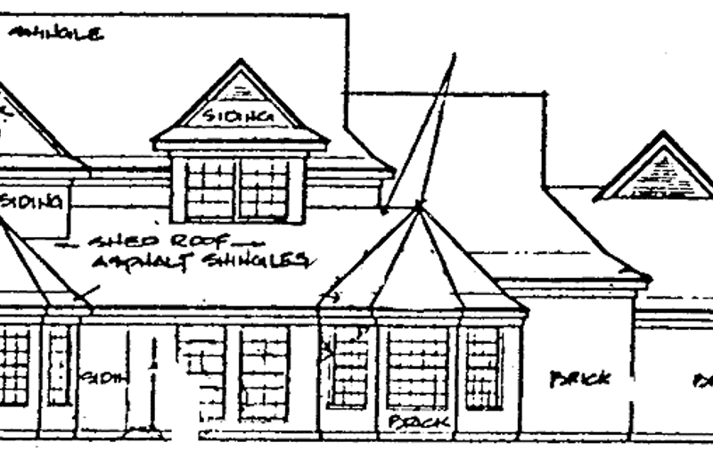 Home Plan - Exterior - Rear Elevation for Contemporary House Plan #952-51 - 4 bed, 3 bath