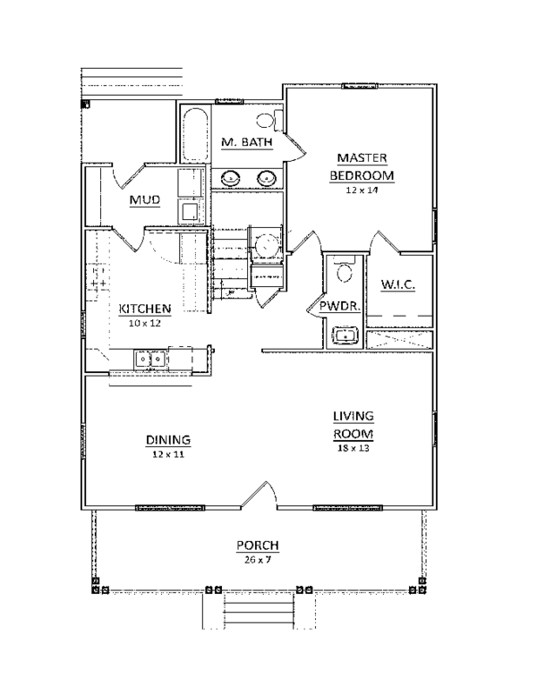 Architectural House Design - Craftsman Floor Plan - Main Floor Plan #936-8