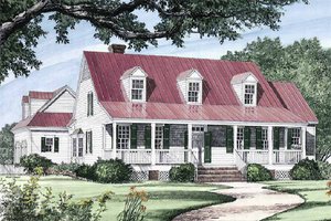 Southern Exterior - Front Elevation Plan #137-169
