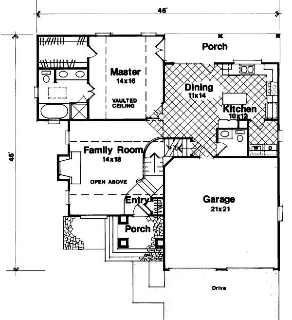 Home Plan - European Floor Plan - Main Floor Plan #41-128