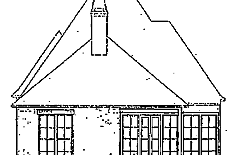 Home Plan - Exterior - Rear Elevation for European House Plan #301-160 - 3 bed, 2 bath