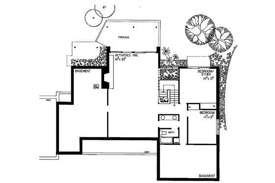 Floor Plan - Upper Floor for Country House Plan #72-648 - 5 bed, 0 bath