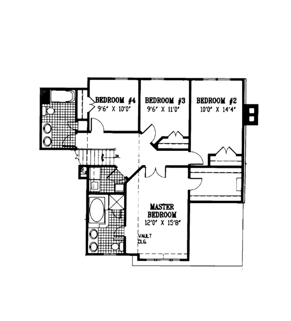 House Plan Design - Traditional Floor Plan - Upper Floor Plan #953-20