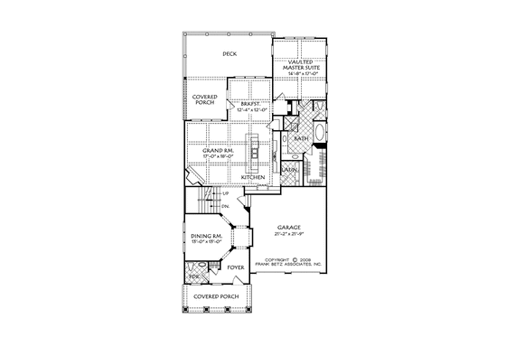 Floor Plan - Main Floor for Craftsman House Plan #927-530 - 3 bed, 3.5 bath