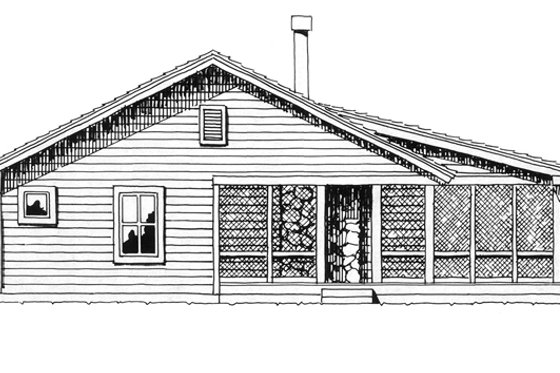 Exterior - Other Elevation for Country House Plan #942-13 - 2 bed, 2 bath