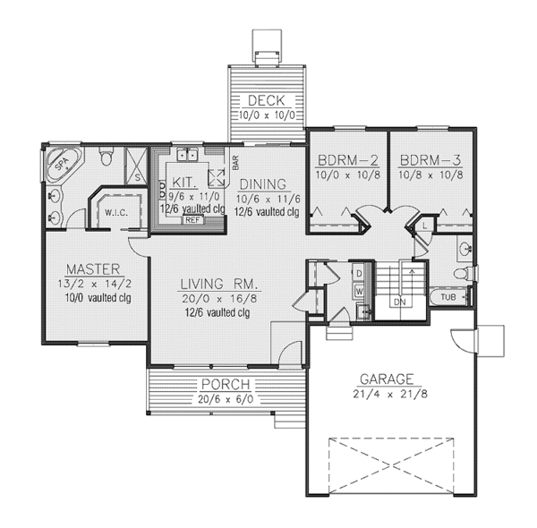 House Plan Design - Country Floor Plan - Main Floor Plan #1037-50