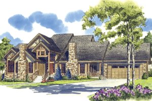 Architectural House Design - Craftsman Exterior - Front Elevation Plan #942-12