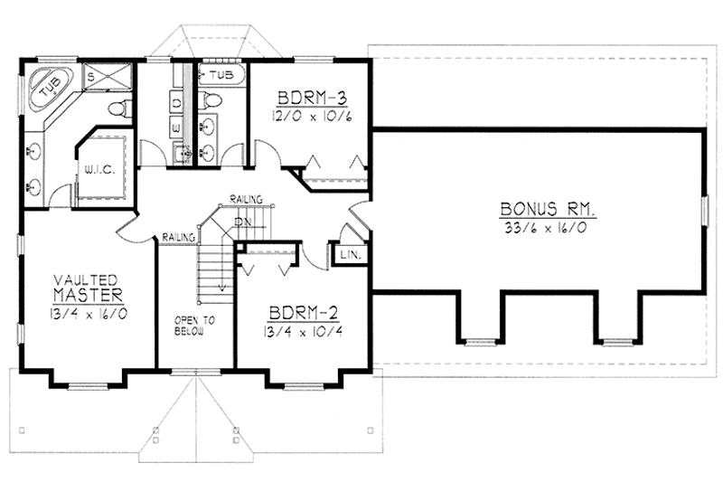 Home Plan - Floor Plan - Upper Floor for Colonial House Plan #1037-23 - 3 bed, 2.5 bath