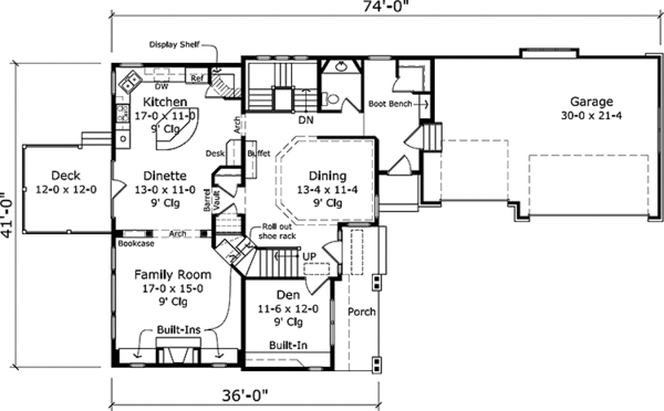 Dream House Plan - Country Floor Plan - Main Floor Plan #981-2