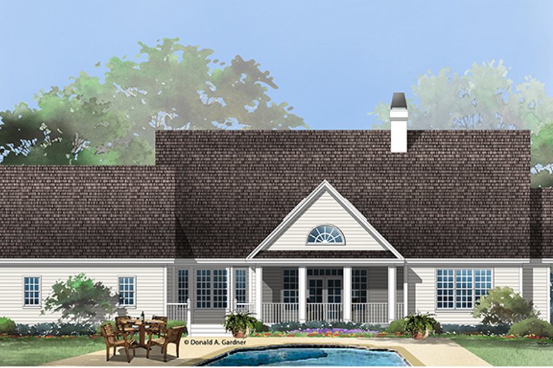 Dream House Plan - Exterior - Rear Elevation for Country House Plan #929-961 - 3 bed, 2.5 bath
