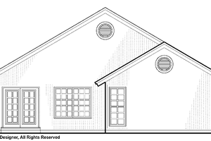 Exterior - Rear Elevation for Bungalow House Plan #48-730 - 2 bed, 2 bath