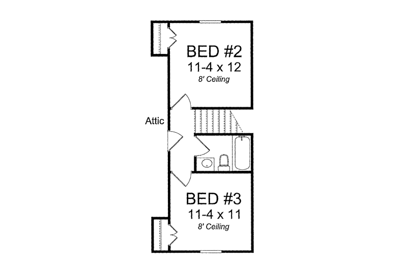 Home Plan - Floor Plan - Upper Floor for Traditional House Plan #513-2123 - 3 bed, 2.5 bath