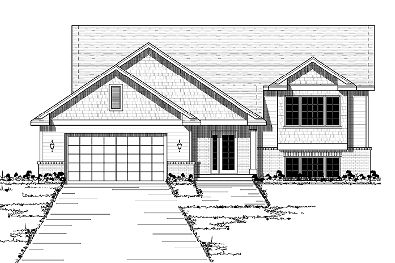 House Blueprint - Contemporary Exterior - Front Elevation Plan #51-589