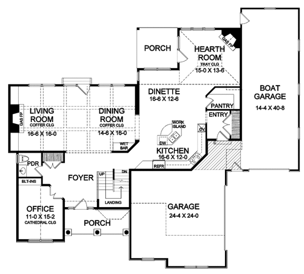 Home Plan - Country Floor Plan - Main Floor Plan #328-351