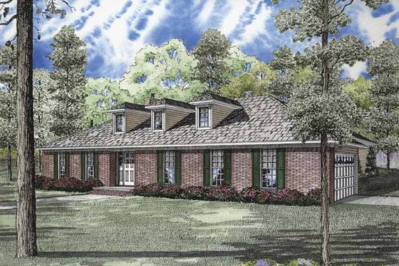 Exterior - Front Elevation 3 for Ranch House Plan #17-2832 - 3 bed, 2 bath