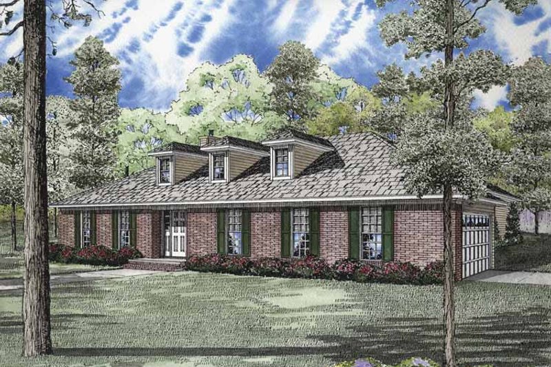 Architectural House Design - Exterior - Front Elevation 3 for Ranch House Plan #17-2832 - 3 bed, 2 bath