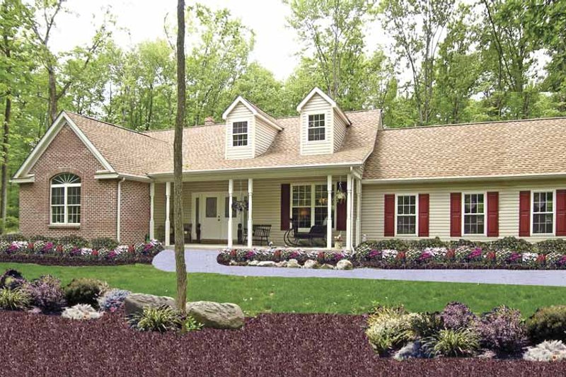 Architectural House Design - Country Exterior - Front Elevation Plan #314-220
